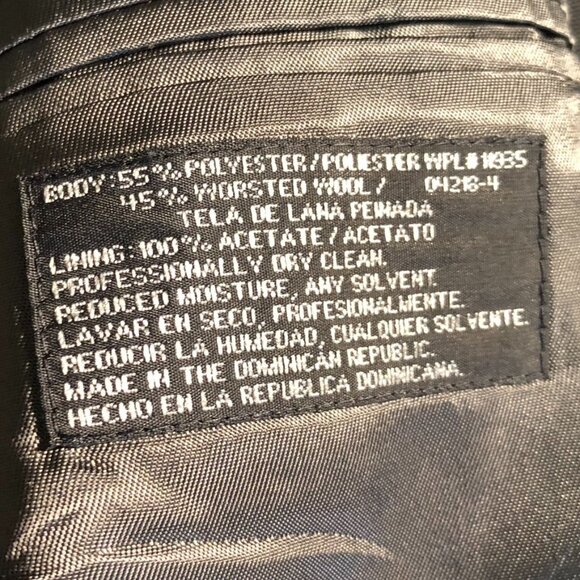 Stafford Men's Blazer Jacket 50R Black Sport Coat Double Button Classic Formal - Picture 11 of 16